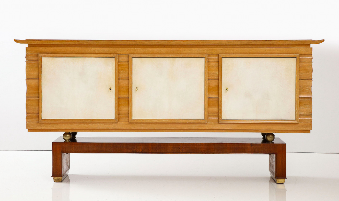 Simple Buffet Inset Maxime Old - Elegant Oak Buffet by Maxime Old inset with Parchment Doors