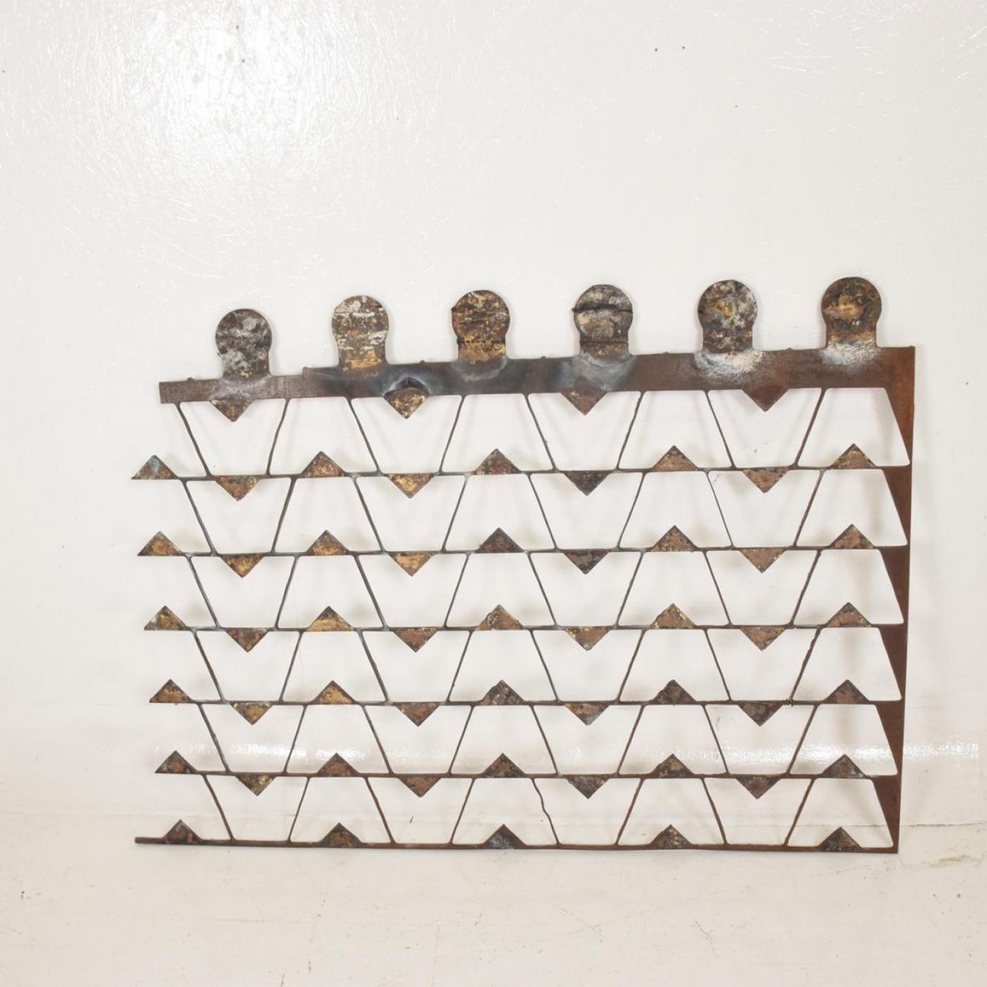 Mexican Modernist Metal Art Room Divider Screen