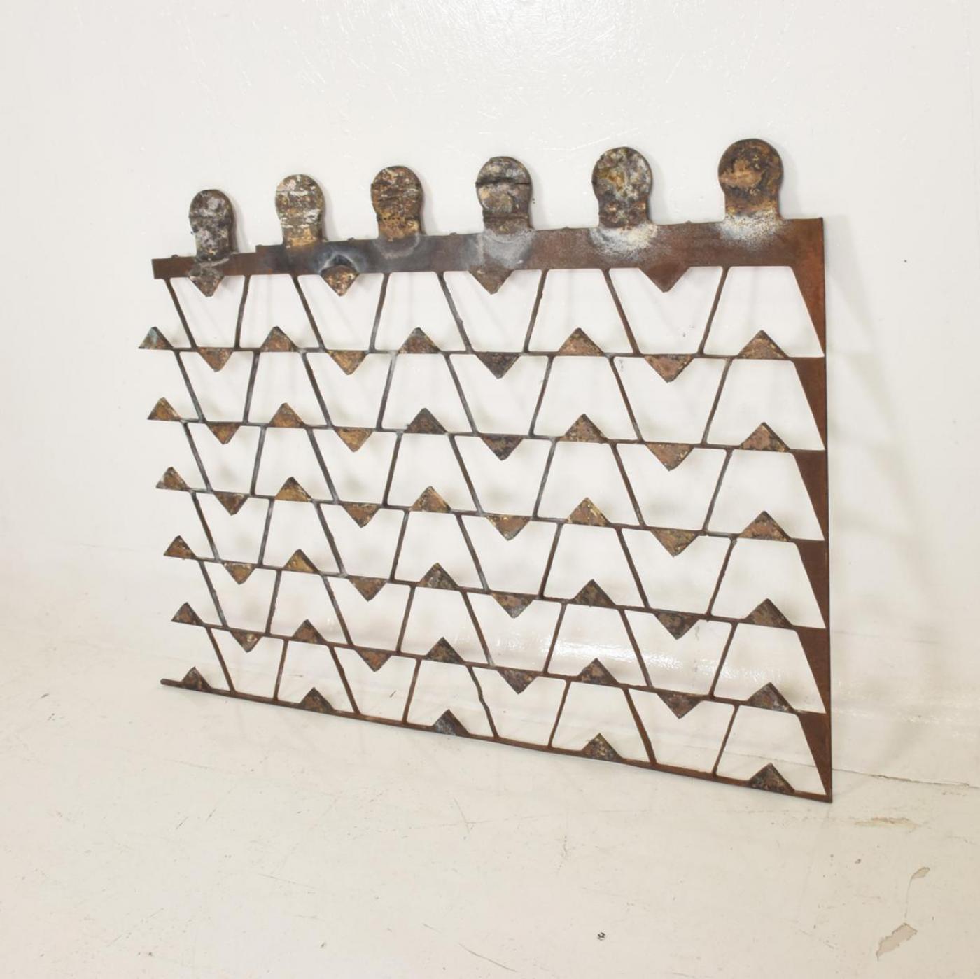 Mexican Modernist Metal Art Room Divider Screen