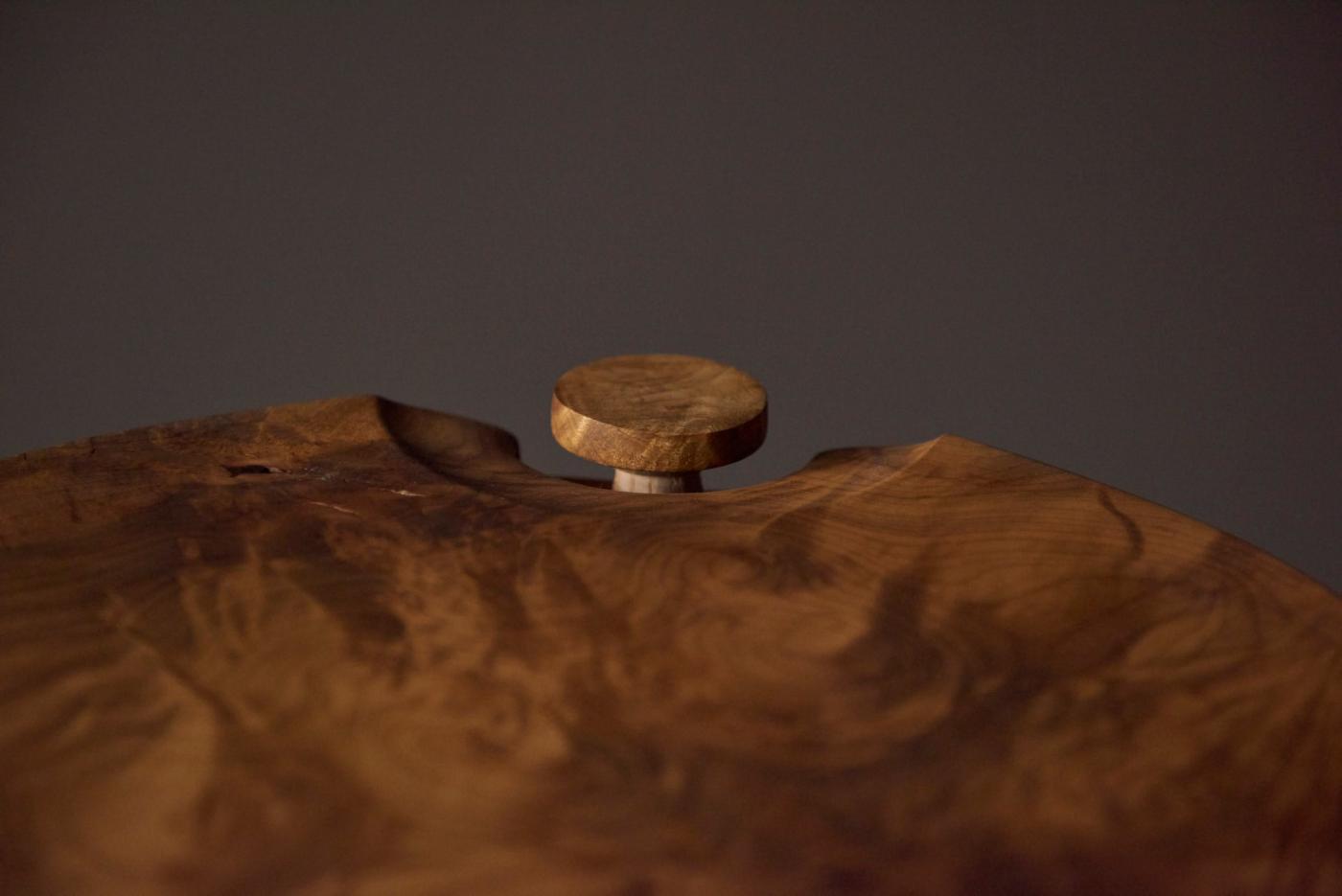 Michael Rozell - Pair of Side Tables in White Oak Burl Top by Michael ...