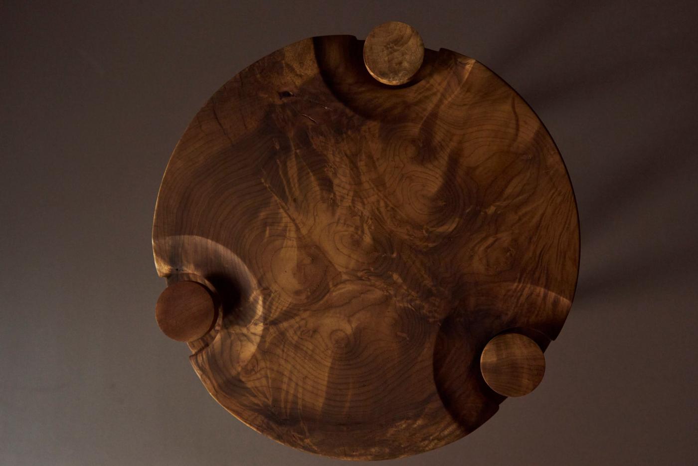 Michael Rozell - Pair of Side Tables in White Oak Burl Top by Michael ...