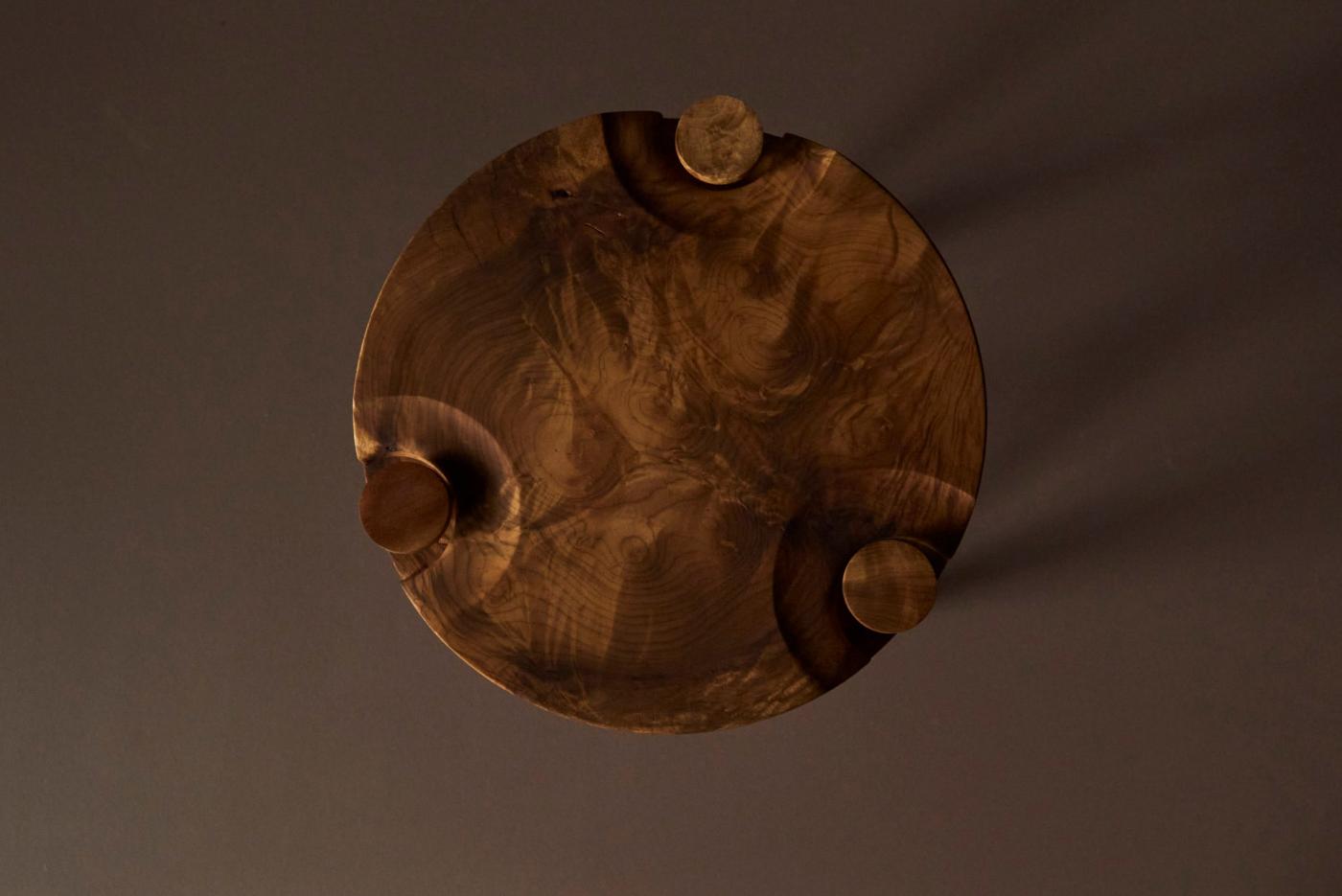 Michael Rozell - Pair of Side Tables in White Oak Burl Top by Michael ...