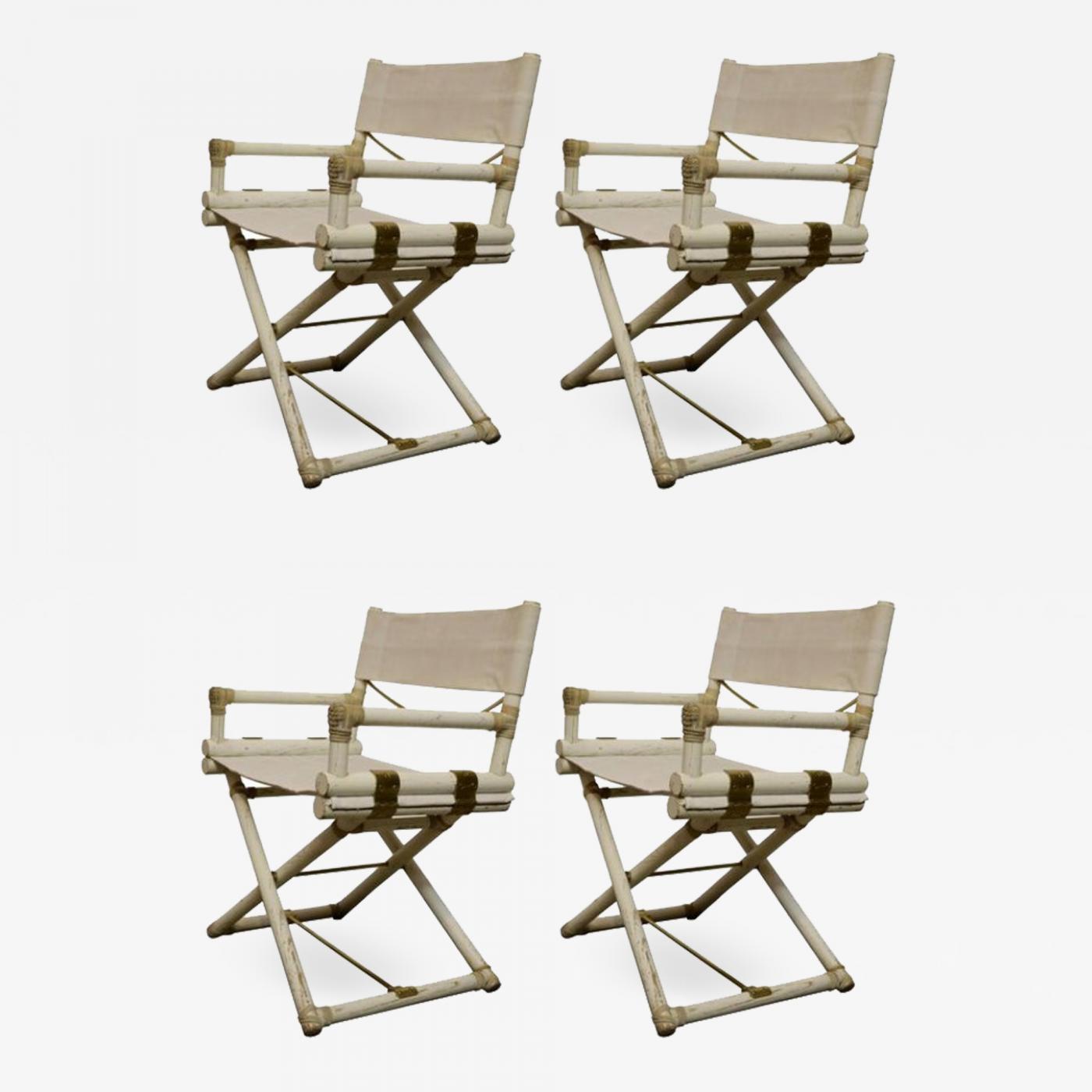 Michael Taylor Set Of Four Vintage Directors Chairs By Michael