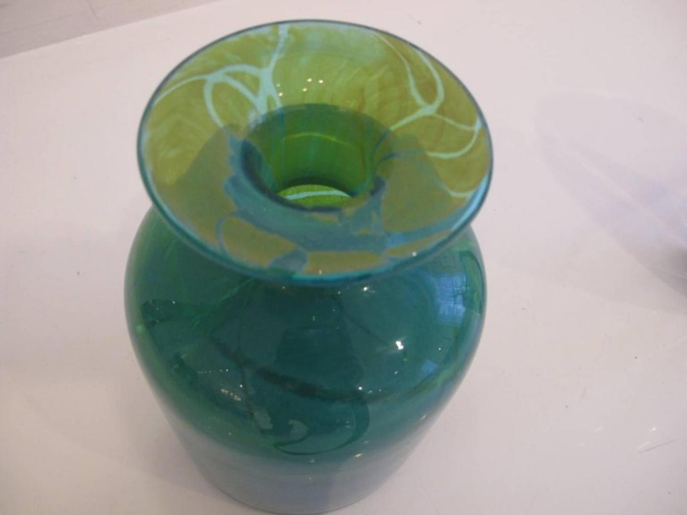 Michael Harris Vibrant Blue Mdina Glass Vase by Micheal Harris