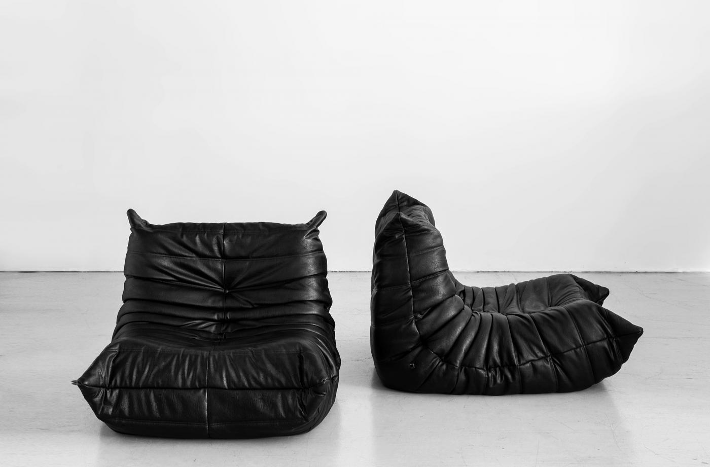 Michel Ducaroy - PAIR OF TOGO LOUNGE CHAIRS BY MICHEL DUCAROY FOR LIGNE ...