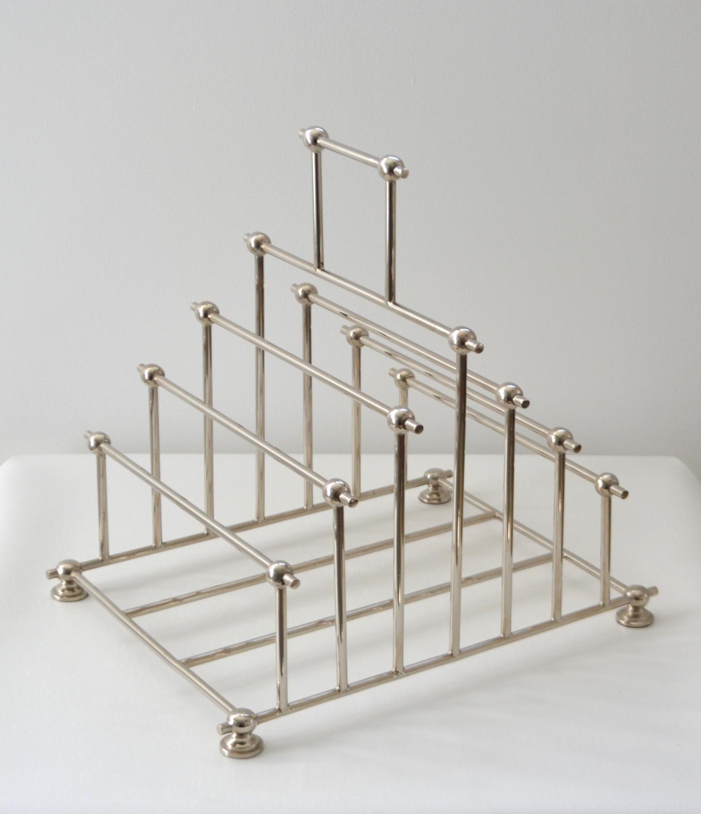 MidCentury Chrome Magazine Rack