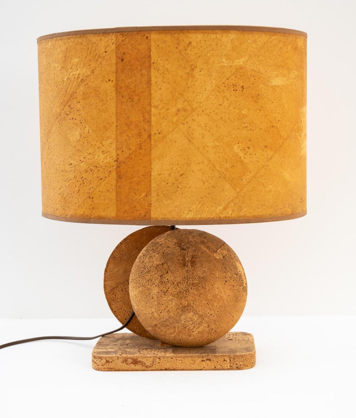 Mid Century Cork Table Lamp
