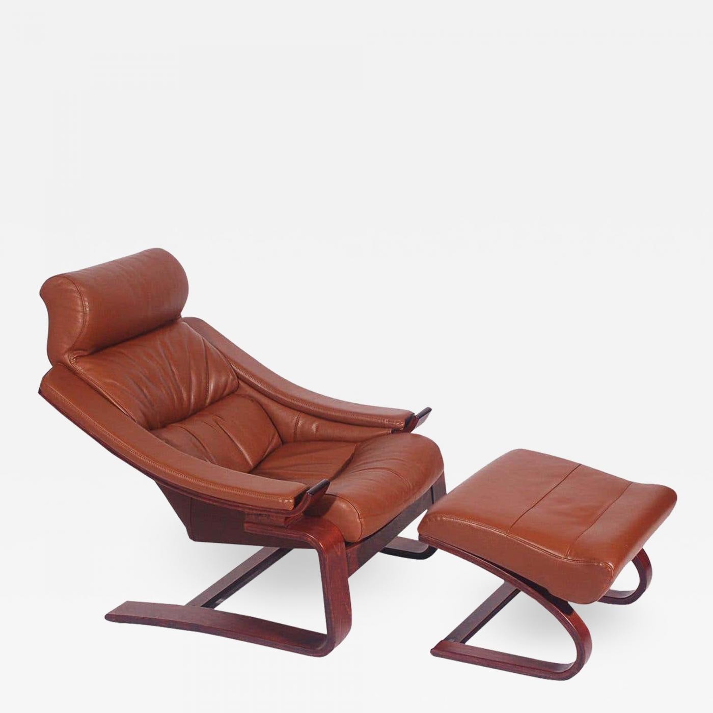 leather lounge chair mid century