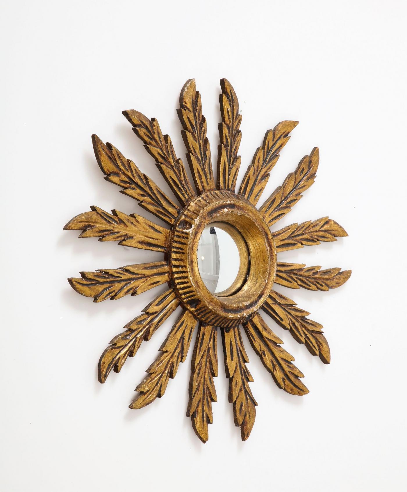 Mid Century Diminutive Starburst Mirror