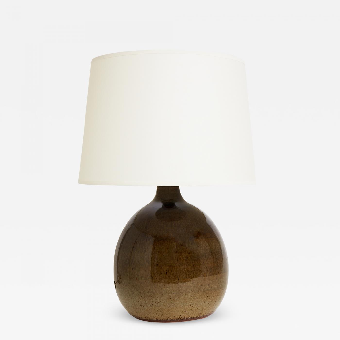 MidCentury Green Ceramic Table Lamp