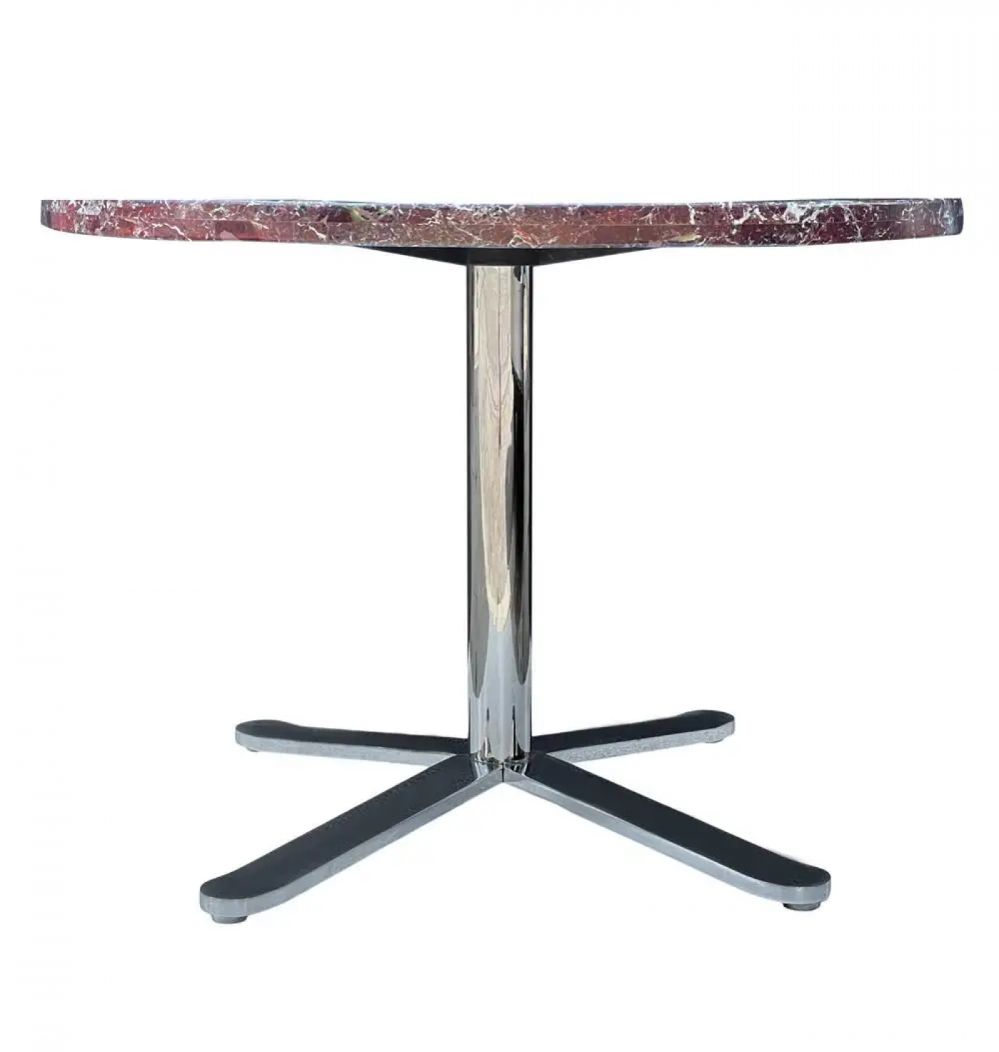 Mid Century Italian Marble Round Dining Table or Center Table with