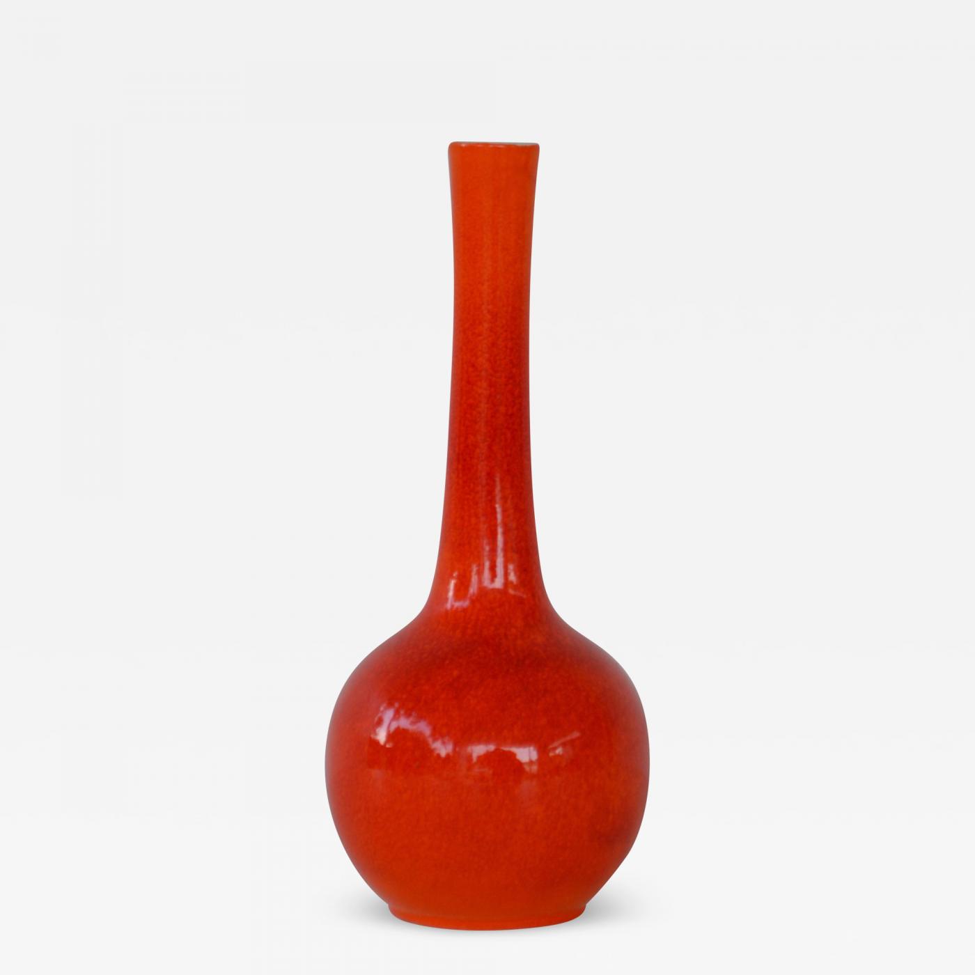 Mid Century Long Neck Ceramic Vase