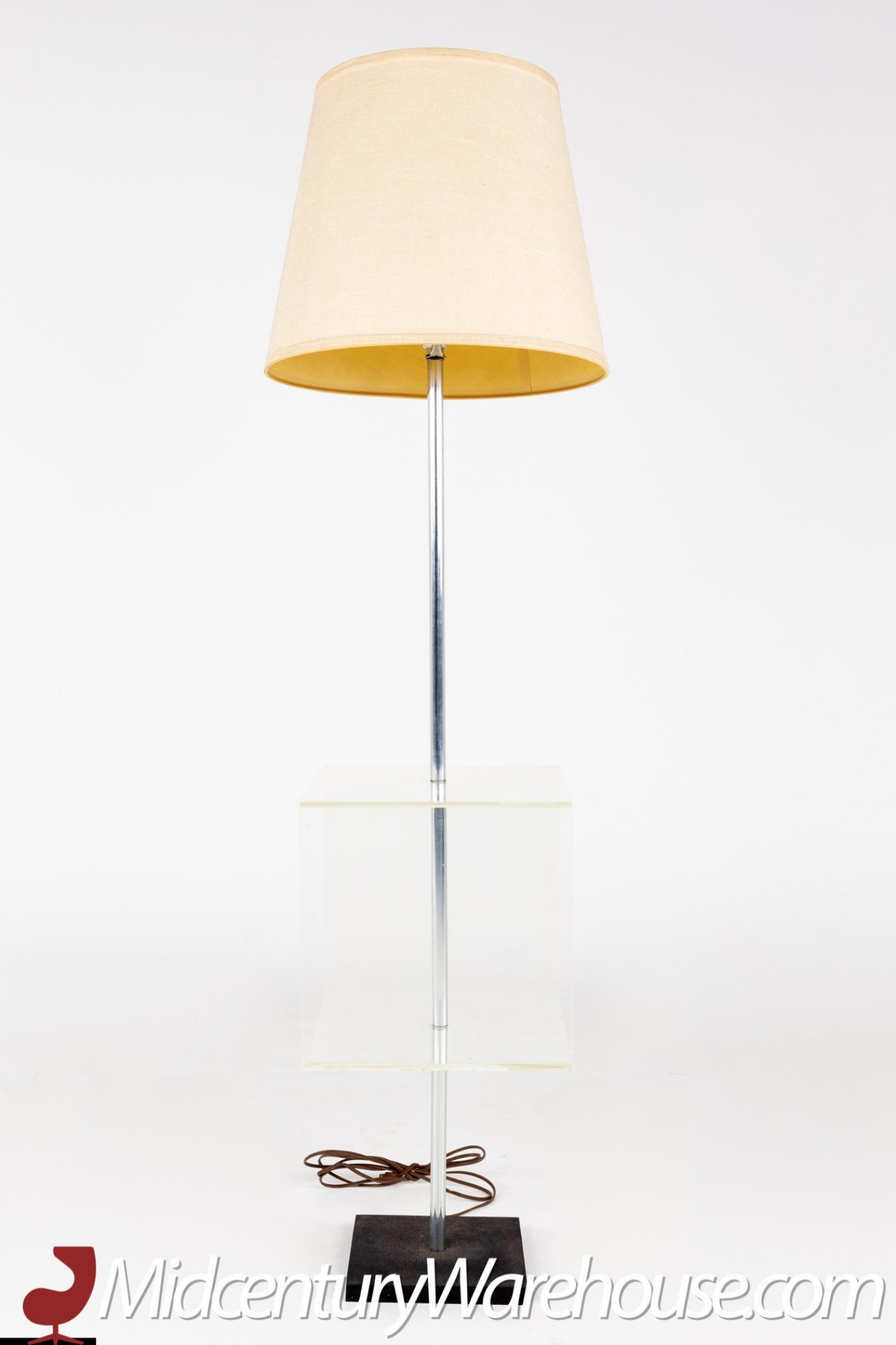 Mid Century Lucite Table Floor Lamp