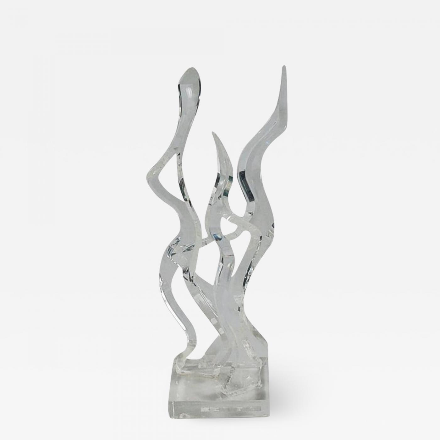 MidCentury Modern Abstract Table Sculpture in Acrylic Lucite