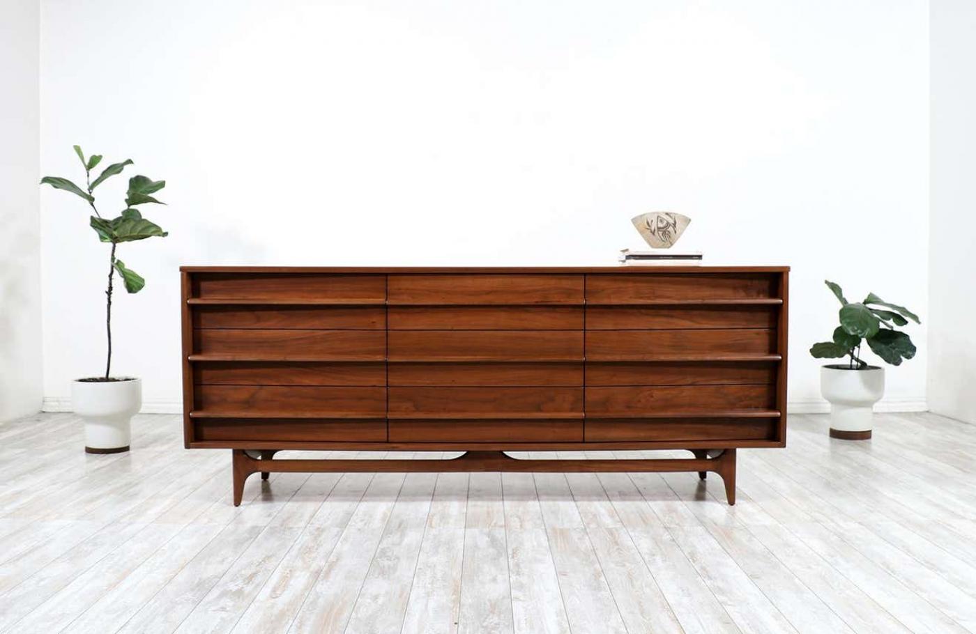 MidCentury Modern CurvedFront Dresser by Young Furniture Co.