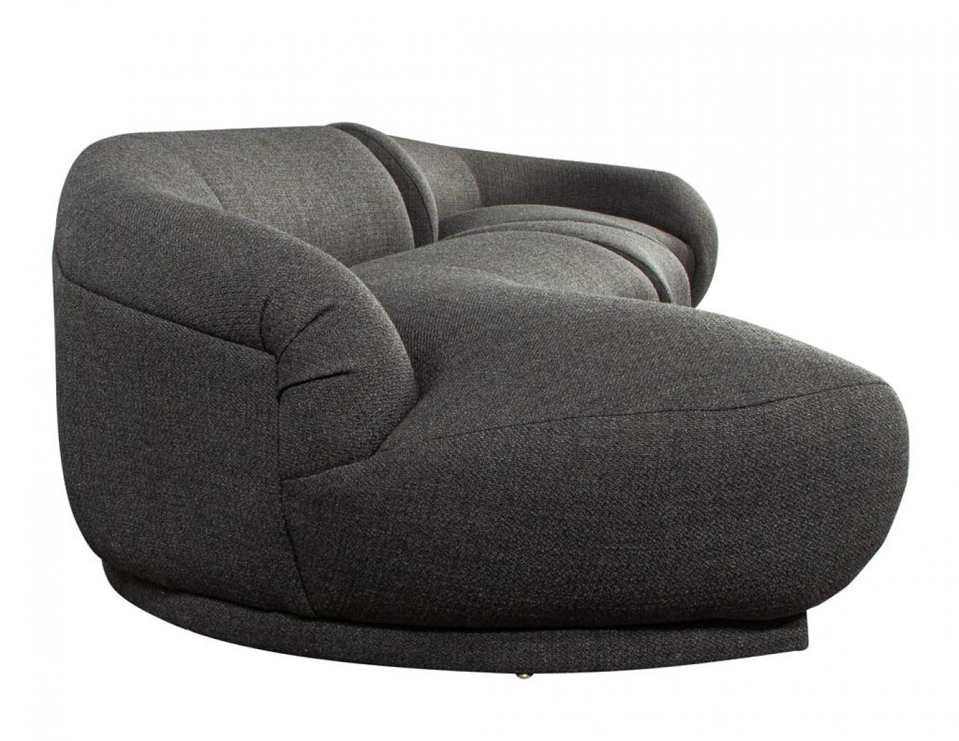 MidCentury Modern Curved Sectional Sofa 4 PC