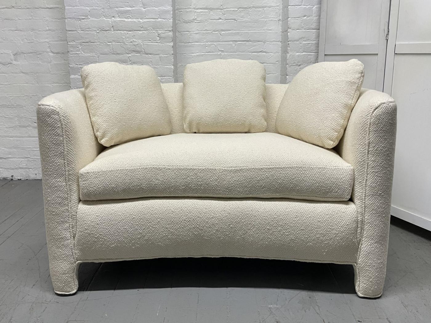 MidCentury Modern Loveseat in Bouclé