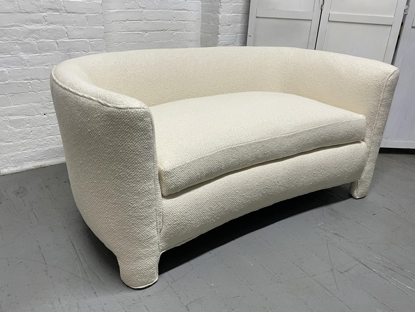 MidCentury Modern Loveseat in Bouclé