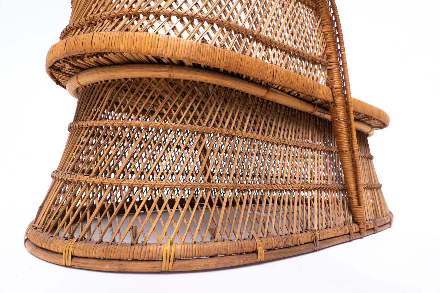 Mid Century Modern Rattan Daybed