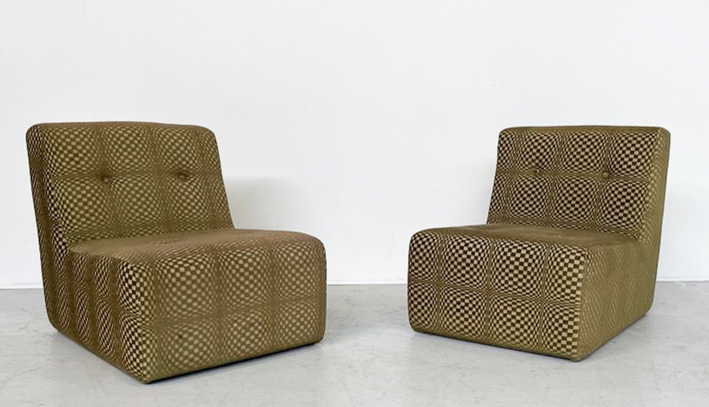 Mid-Century Modern Seating Set, Italy, 1970s - Original Fabric