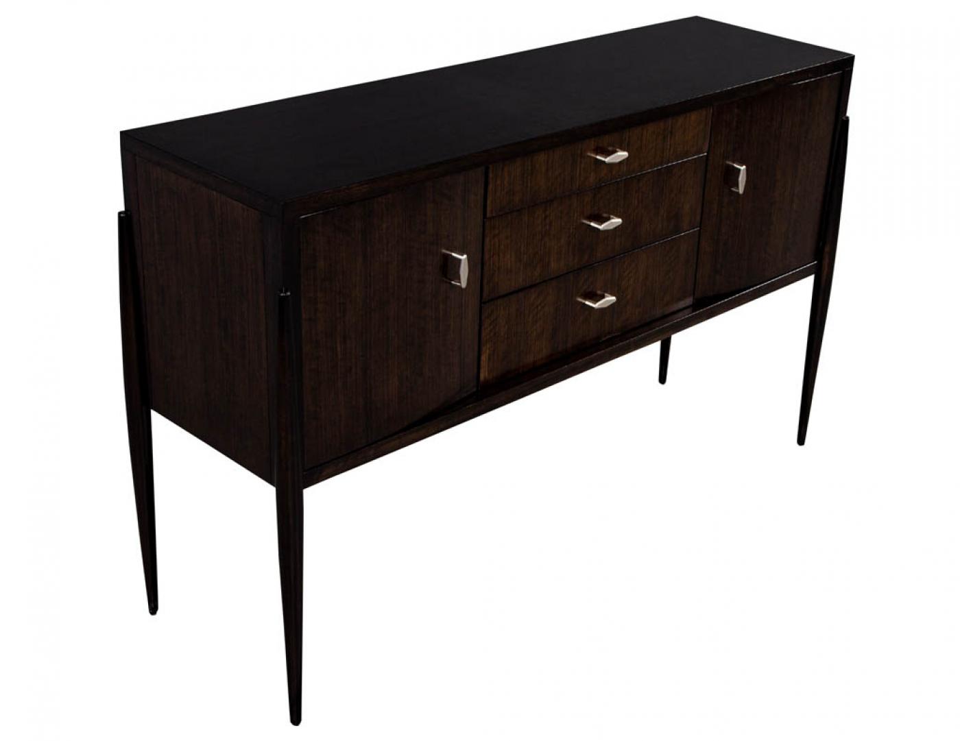 MidCentury Modern Sideboard in Zebra Wood