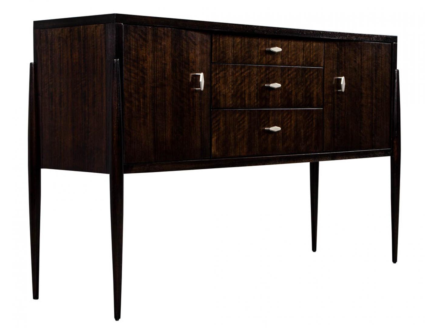 MidCentury Modern Sideboard in Zebra Wood