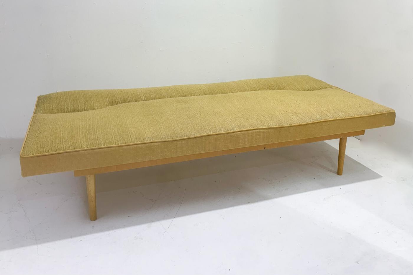 Mid Century Modern Yellow Sofa Bed