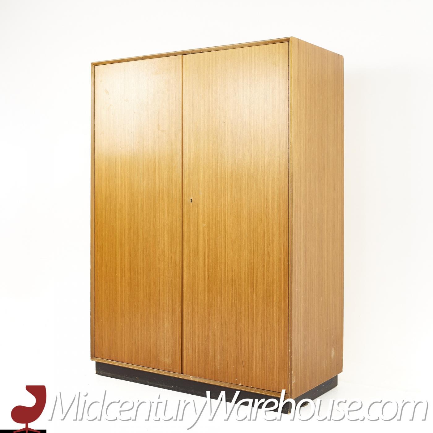 Mid Century Teak Wardrobe Armoire