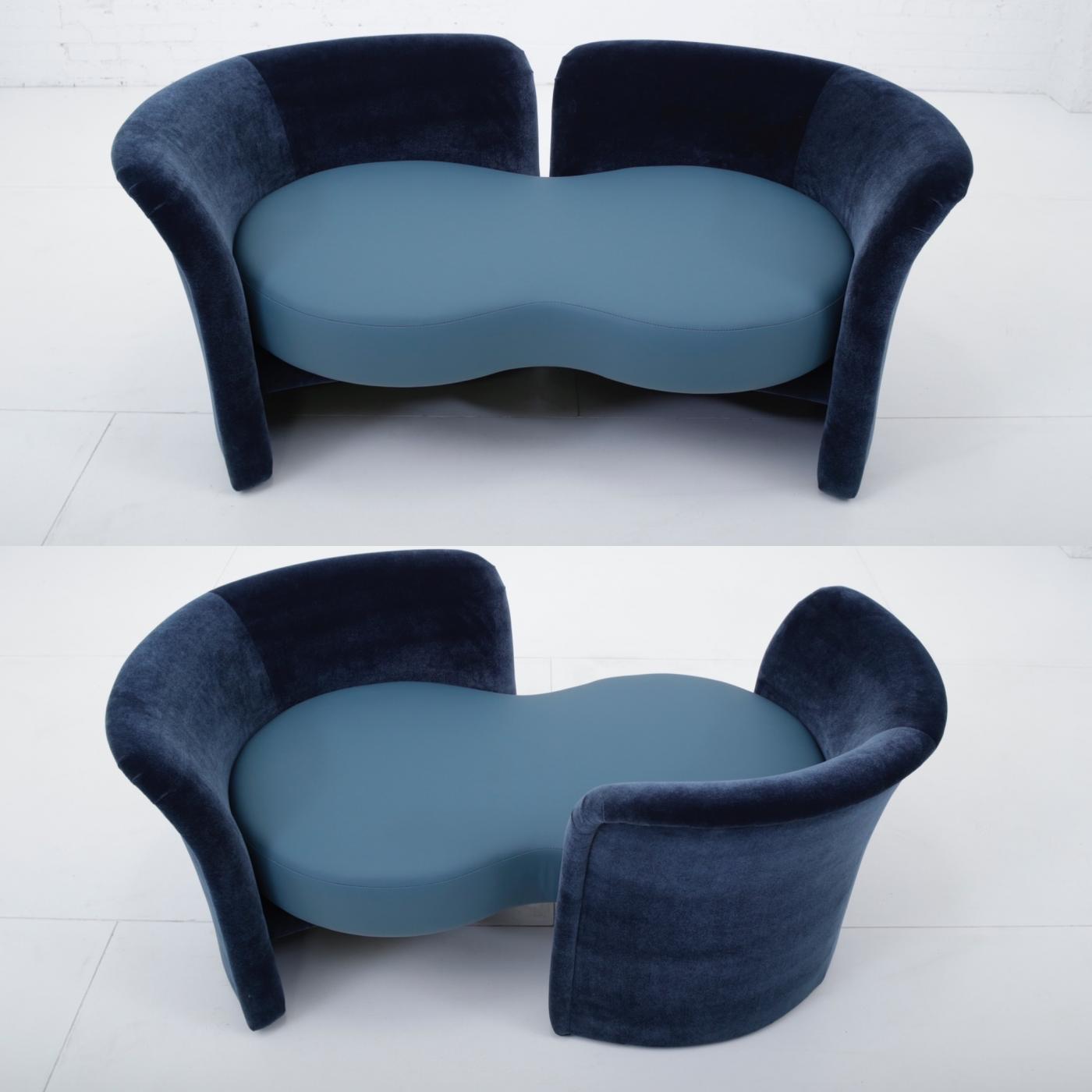 Milo Baughman Convertible TeteaTete Settee Sofa, Thayer Coggin