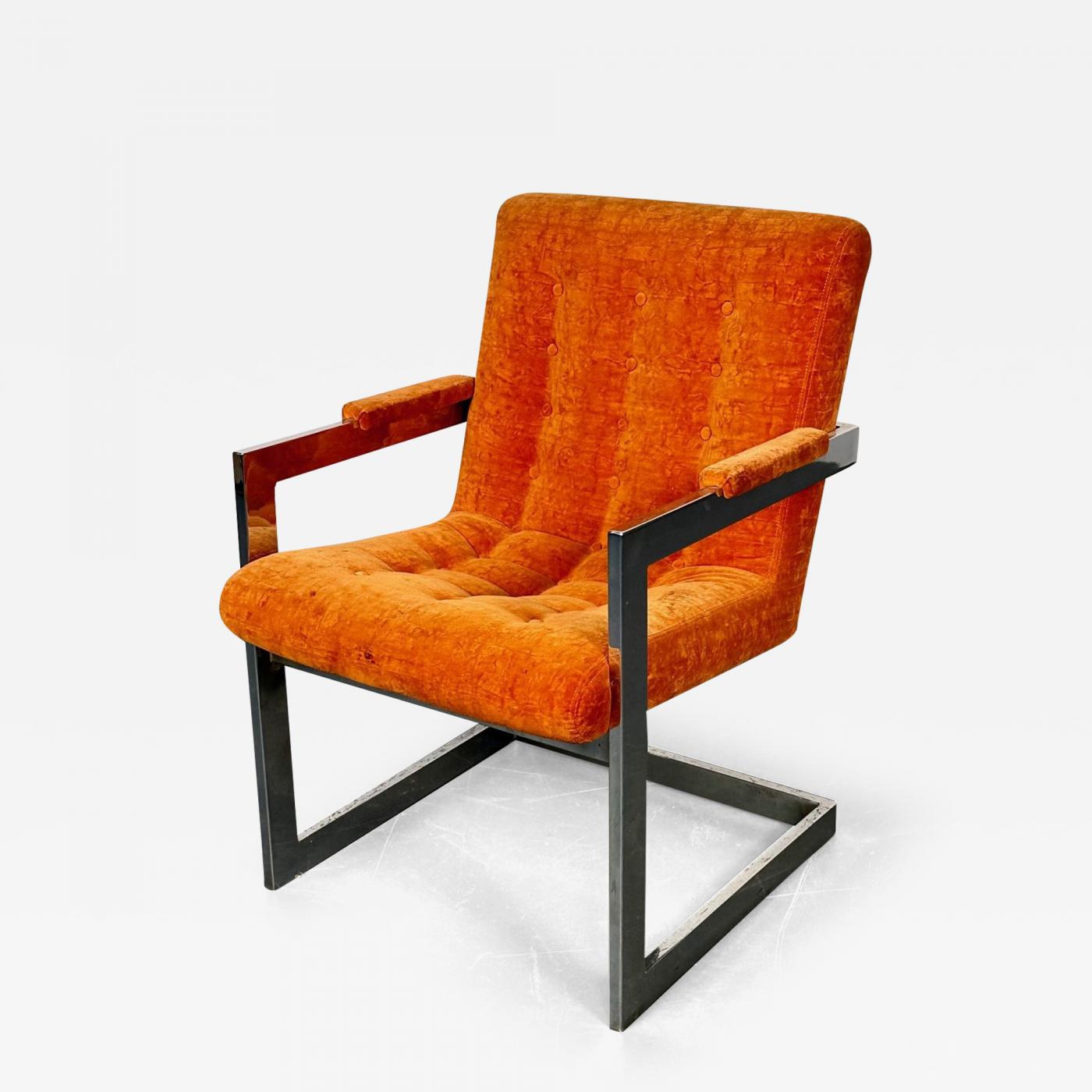 Milo Baughman - Mid-Century Modern Chrome Armchair by Milo Baughman for ...