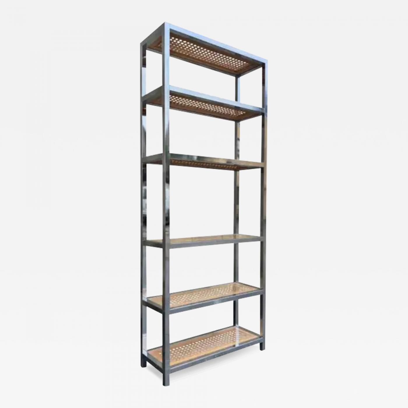 Vintage Brass Etagere in the style of Milo Baughman, 1980s shelving unit
