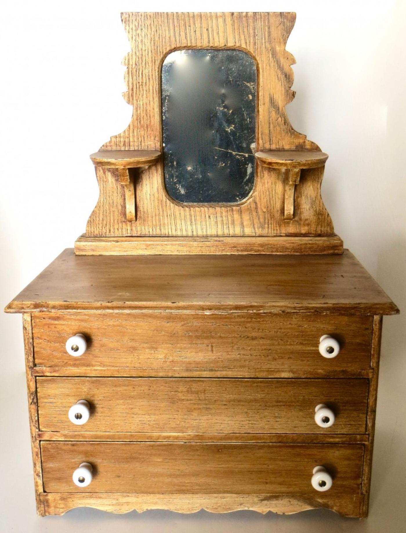 Miniature Salesman’s Sample Victorian Bureau Chest. American, Circa 1890