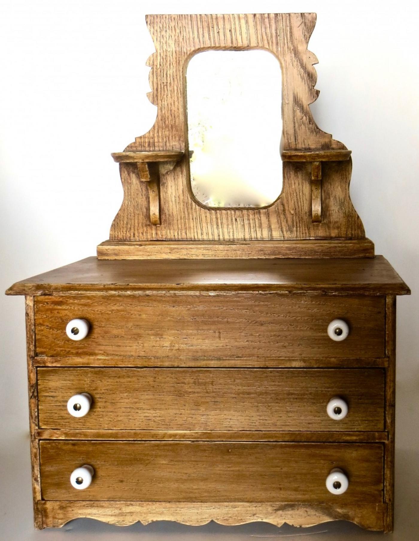 Miniature Salesman’s Sample Victorian Bureau Chest. American, Circa 1890