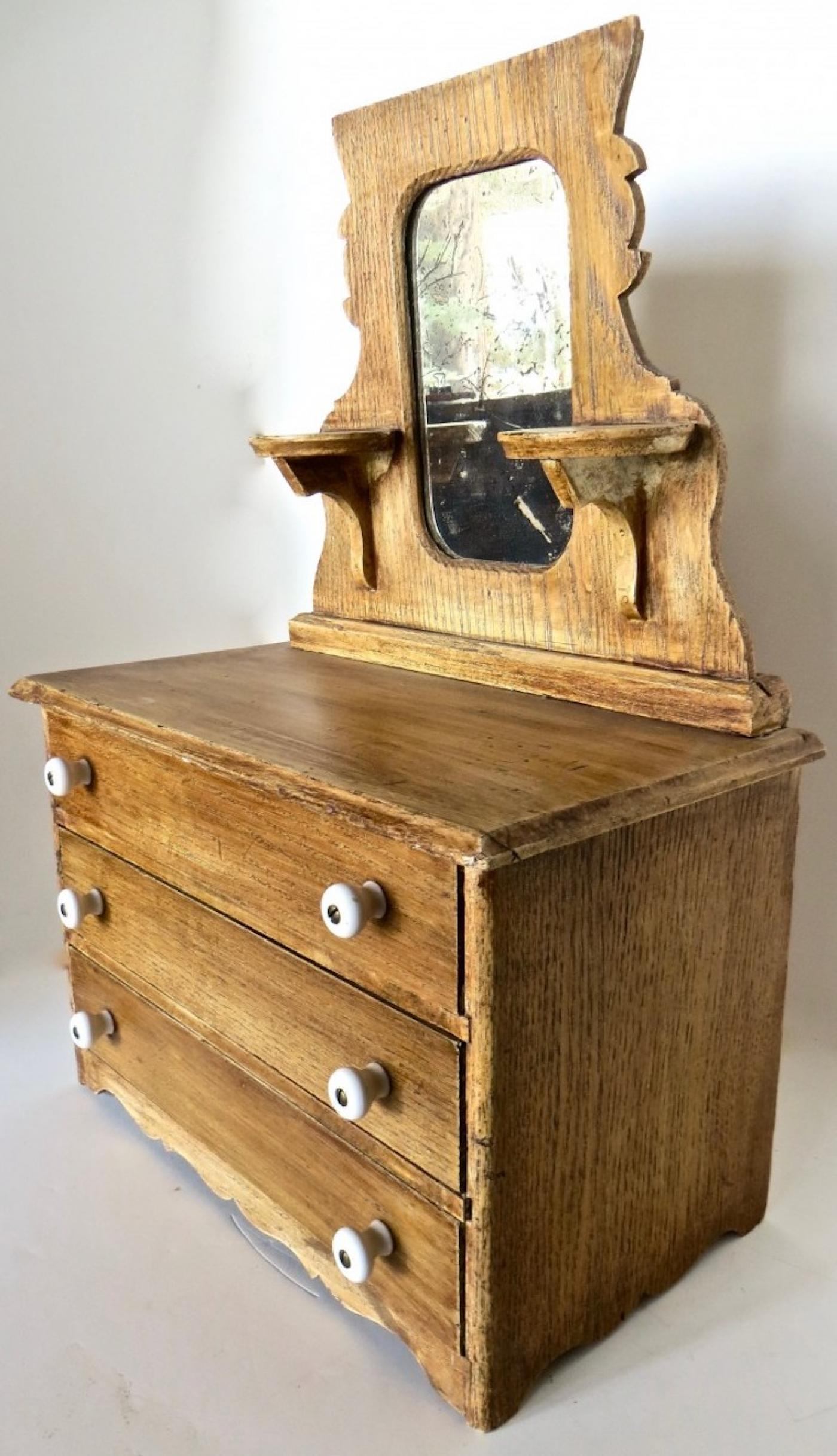 Miniature Salesman’s Sample Victorian Bureau Chest. American, Circa 1890