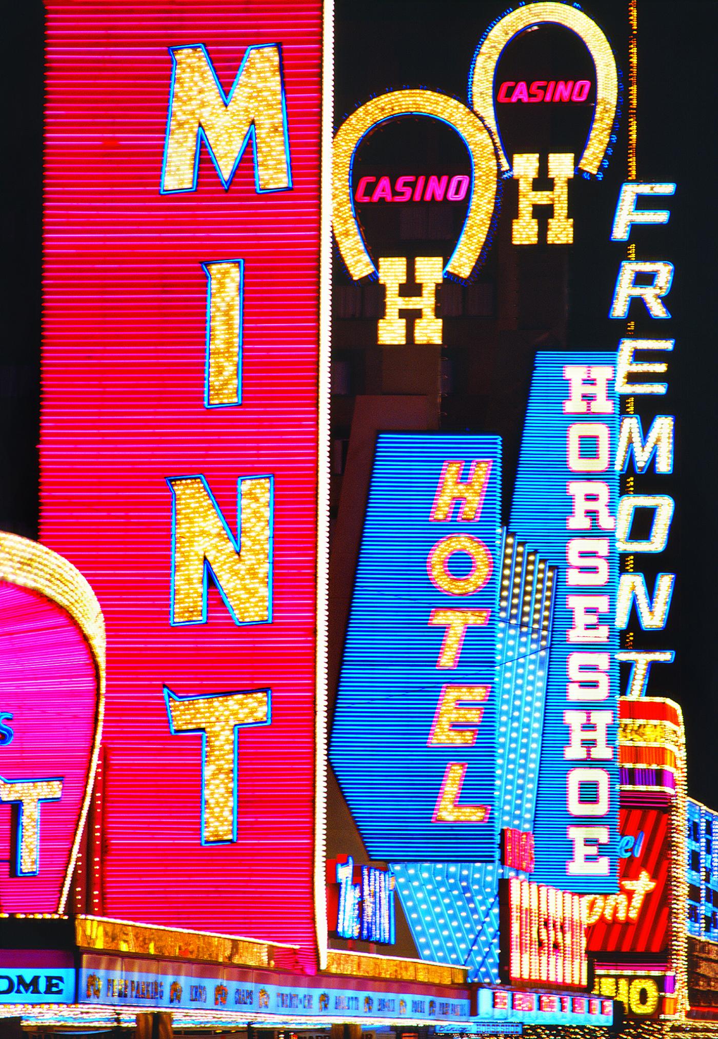 Vintage Neon Signs of Fremont Street Las Vegas Nevada Photo Art  Print Cool Huge Large Giant Poster Art 54x36: Posters & Prints