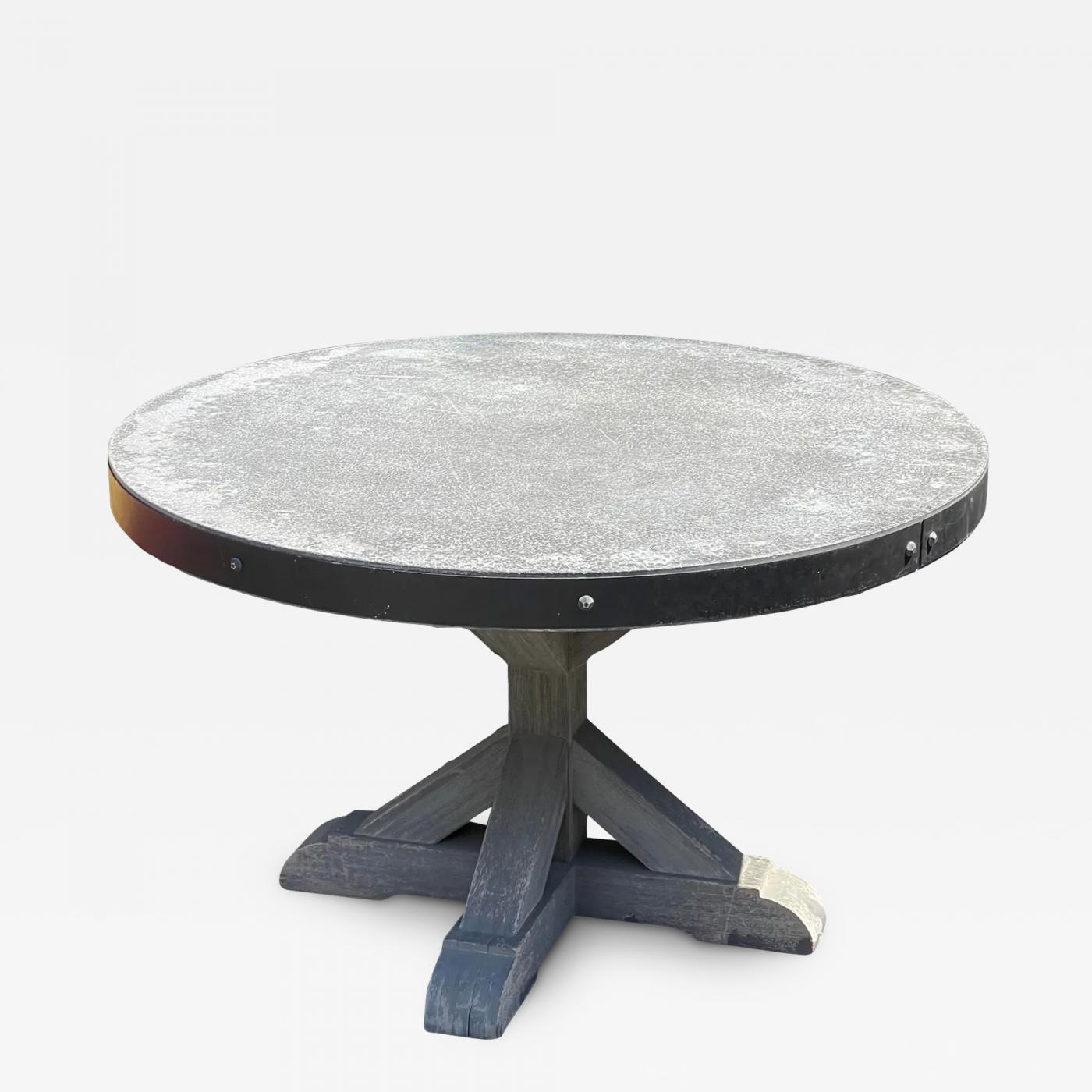 Modern Rustic Mecox Gardens Designer Stone Top Dining Table