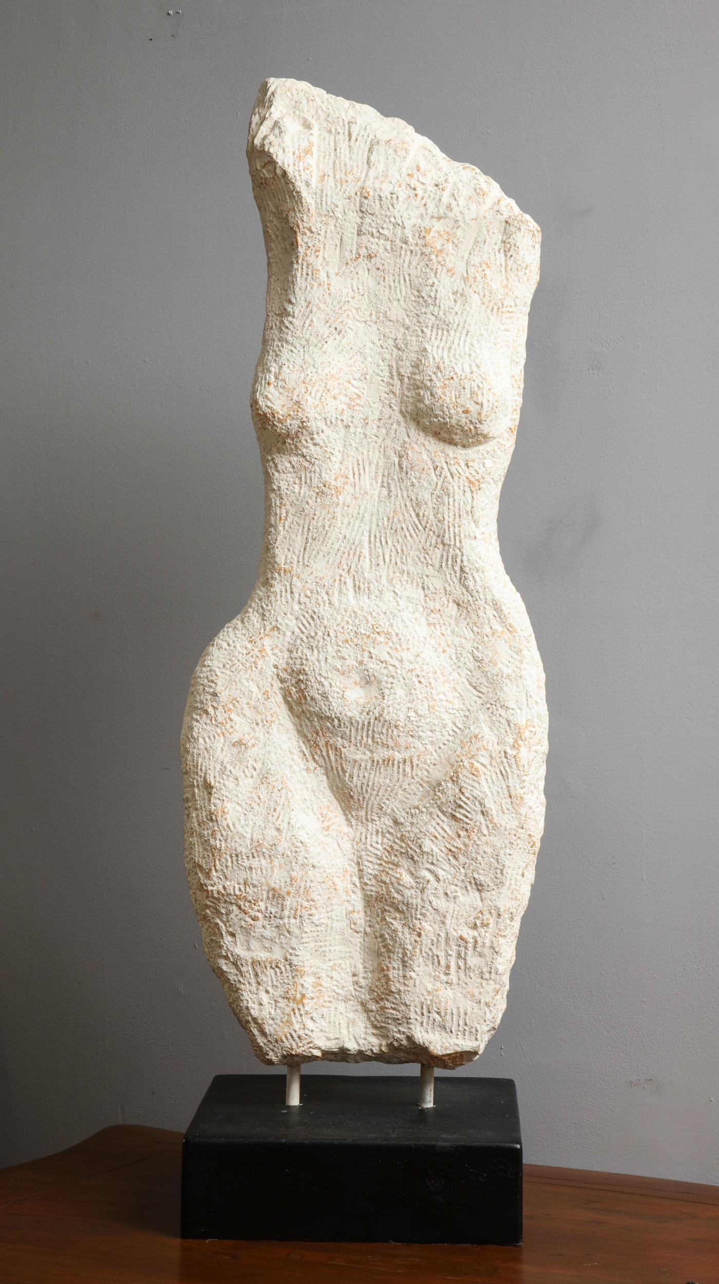 Modernist Stone Sculpture Of A Female Nude Torso