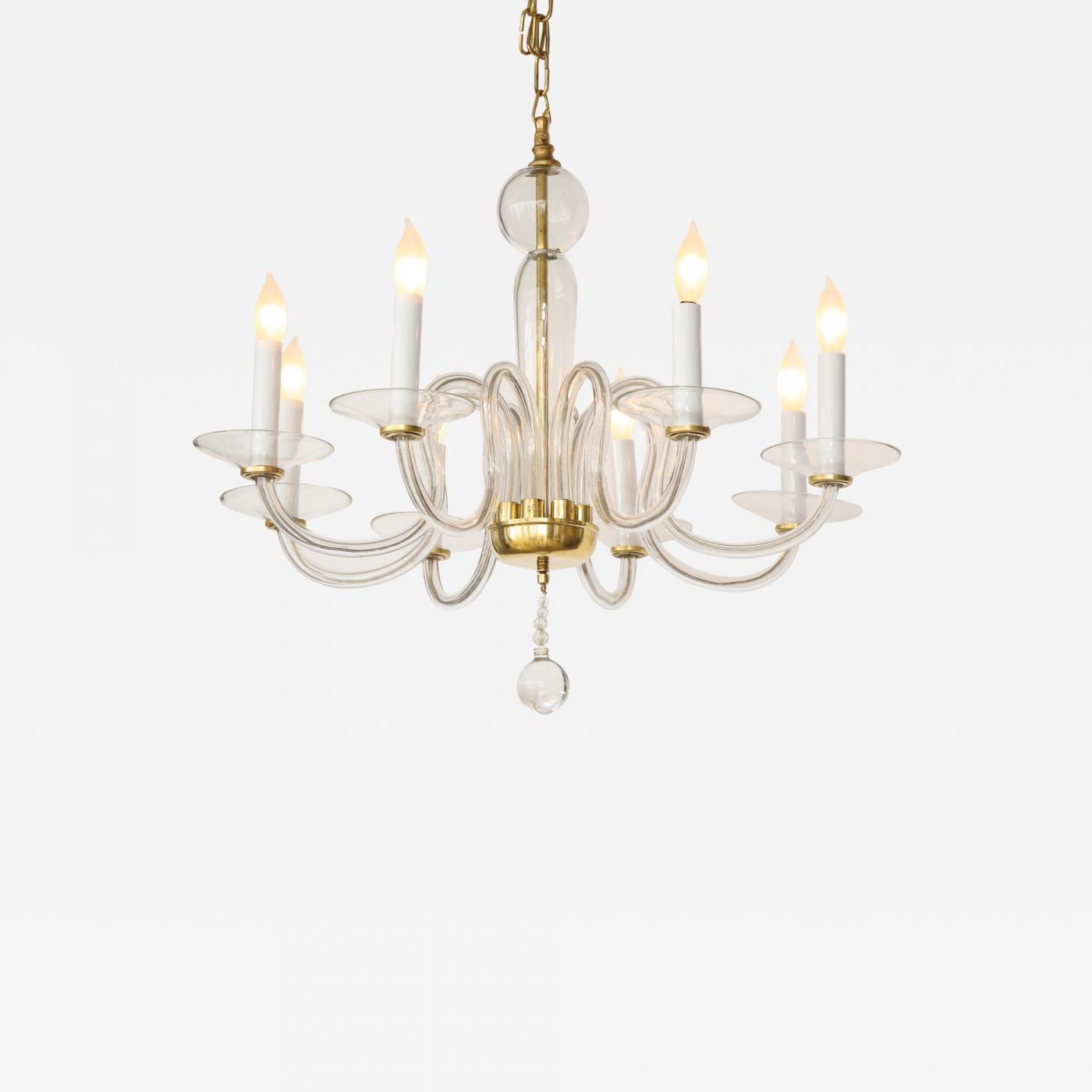 glass arm chandelier