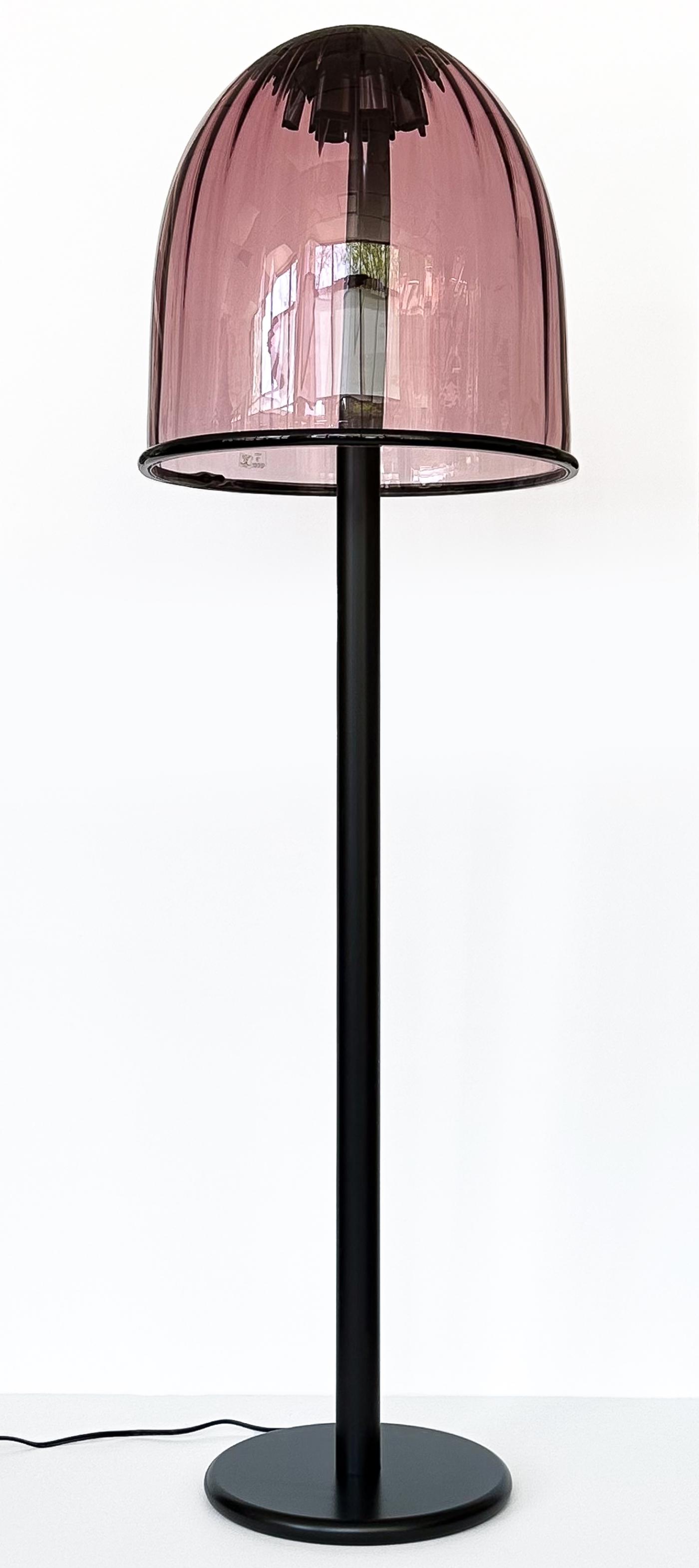 Murano Purple Glass Dome Floor Lamp by Watt & Volt