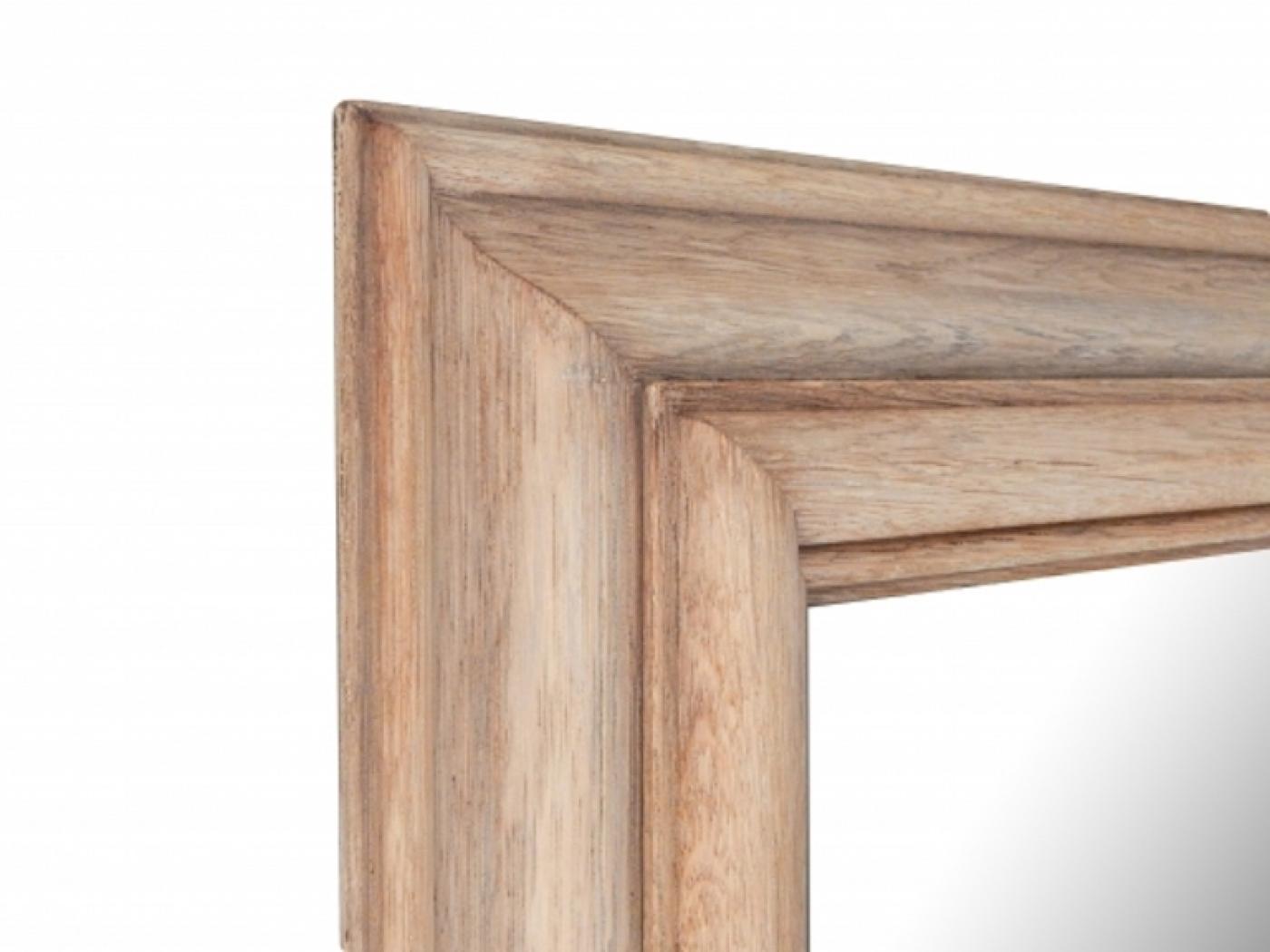 Narrow Bleached Oak Mirror