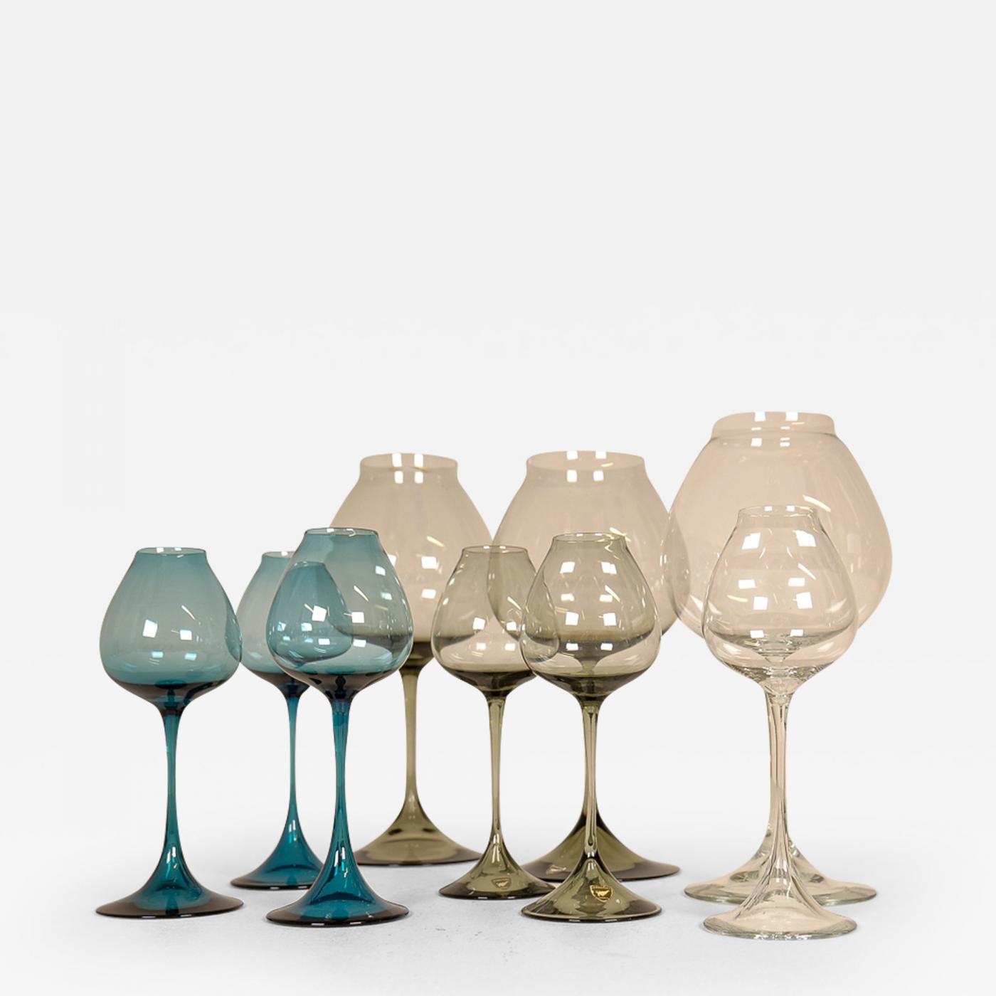 Hand Painted Tulip Wine Glasses - James Ascher