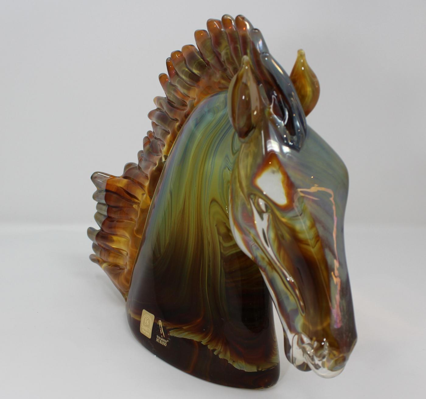 Oscar Zanetti - Murano Glass Horse Head by Zanetti