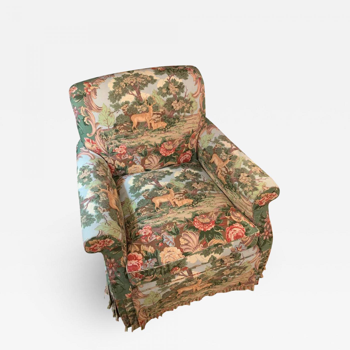 overstuffed swivel chair