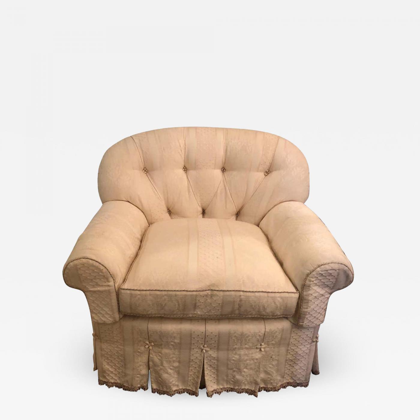 overstuffed lounge chair