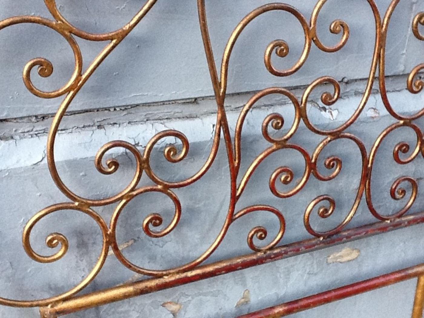 Pair Italian Gilt Metal TwinSize Headboards