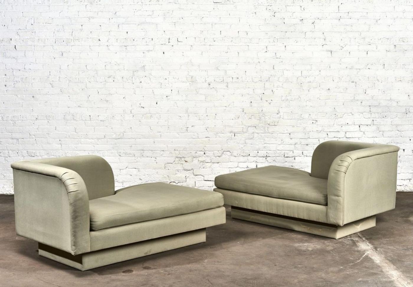 Pair Post Modern Chaise Lounges, 1980