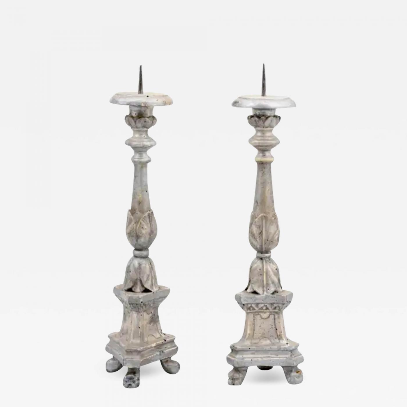 Pair of Italian Gilt Candlesticks Pair of Italian Gilt Candlesticks
