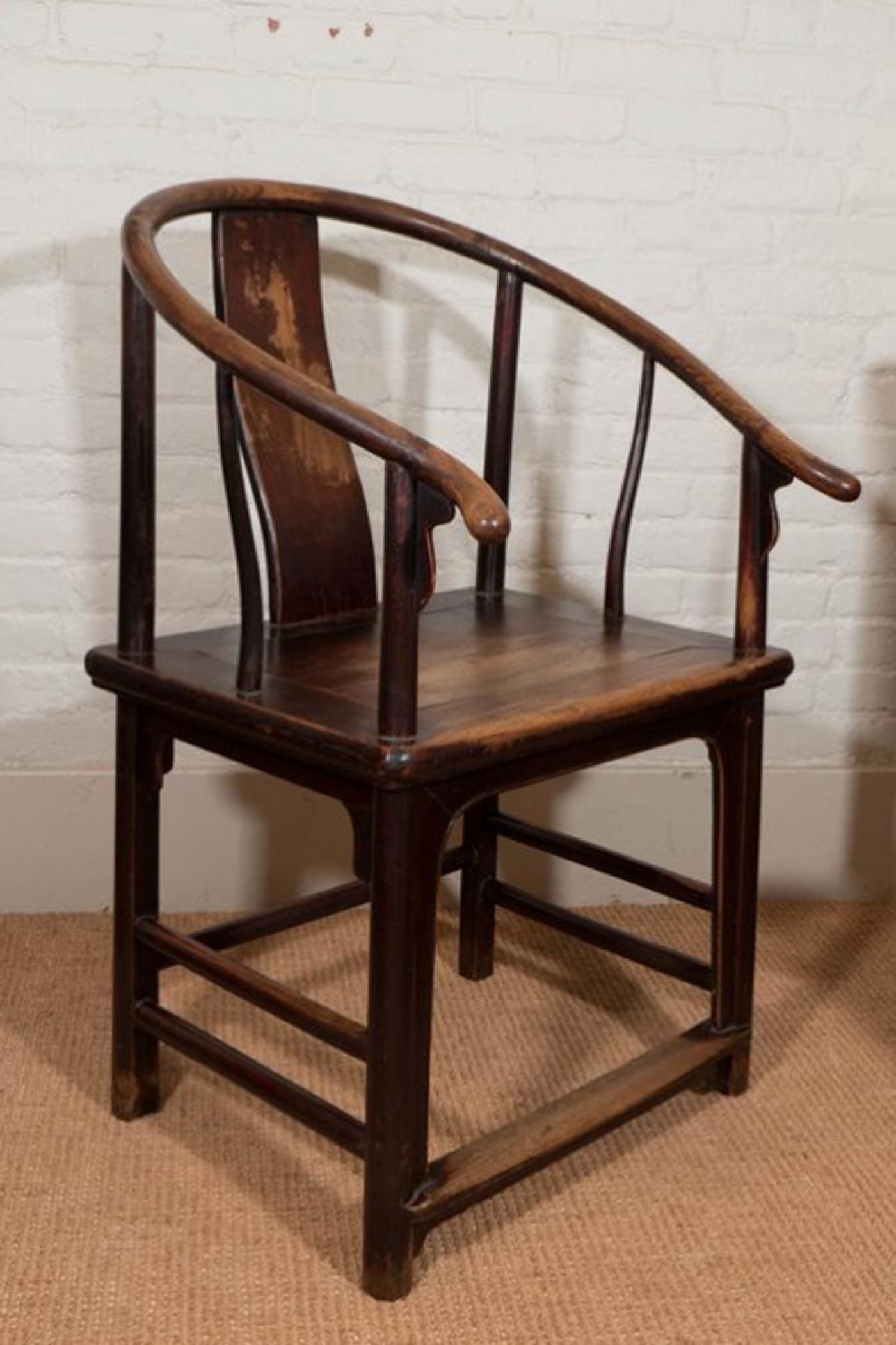 Pair of 18th Century Chinese Horseshoe Chairs