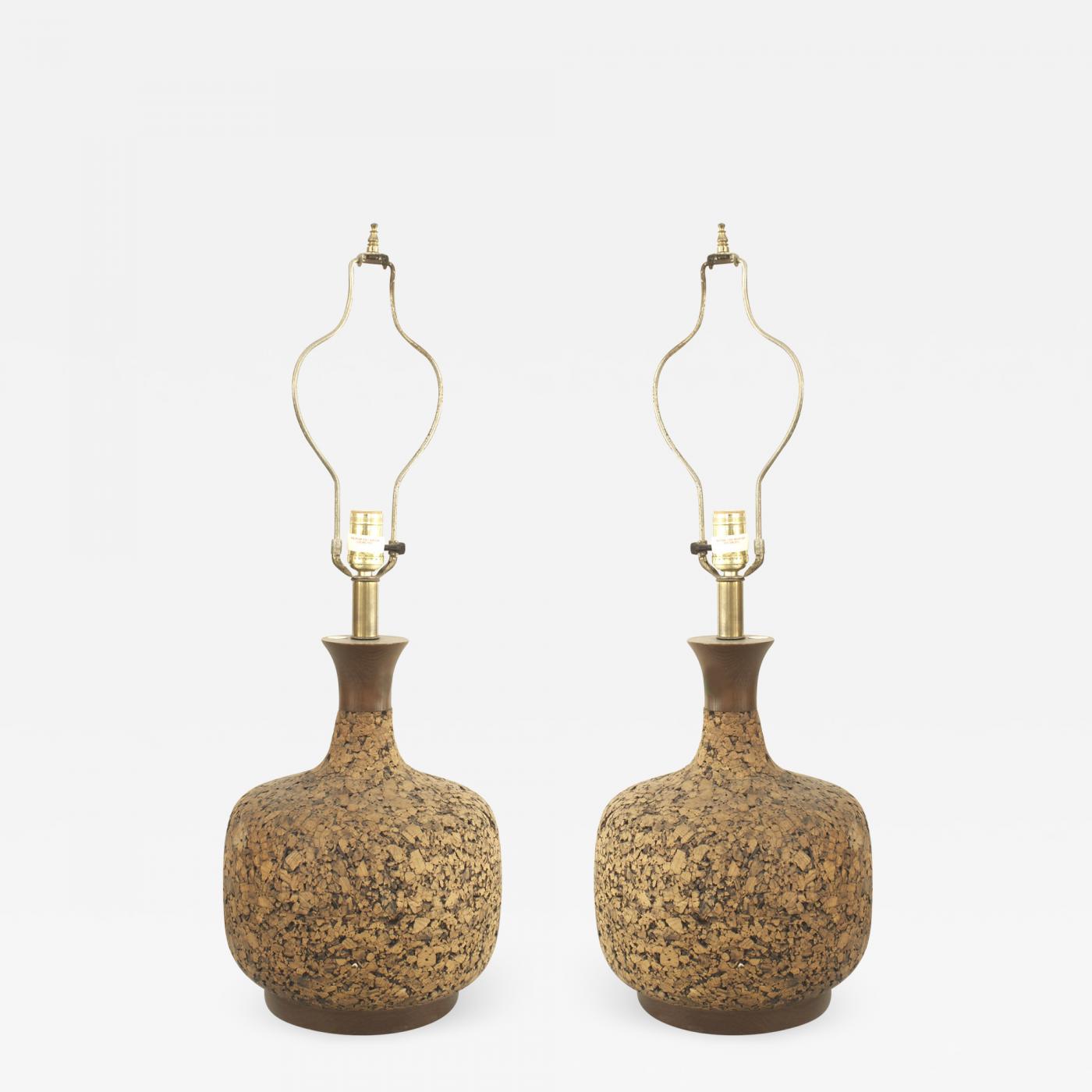 Pair Of American Mid Century Cork Table Lamps Listings Furniture Lighting Table Lamps Pair Of American Mid Century Cork