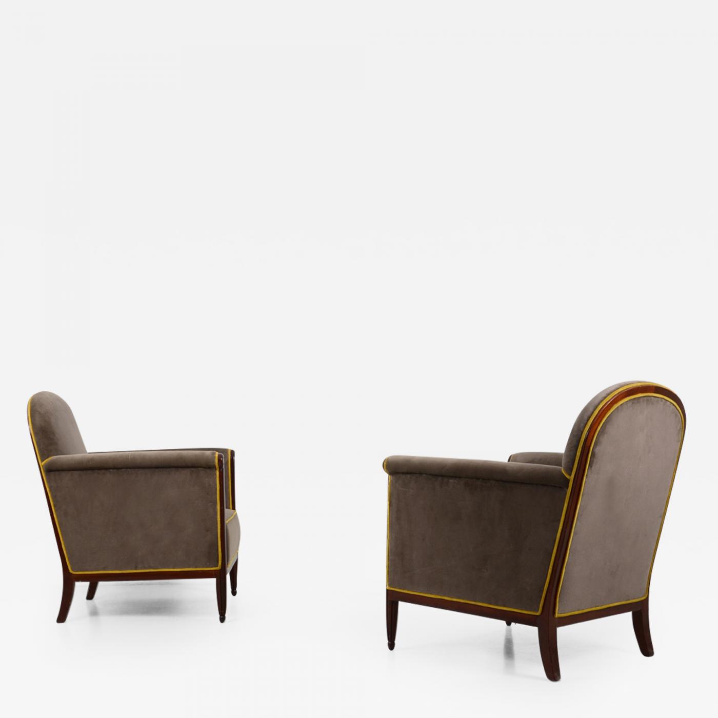 pair of art deco armchairs